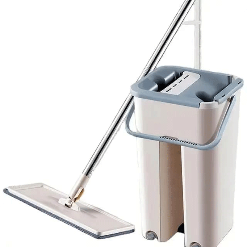 Fregona con cubo autoescurrible